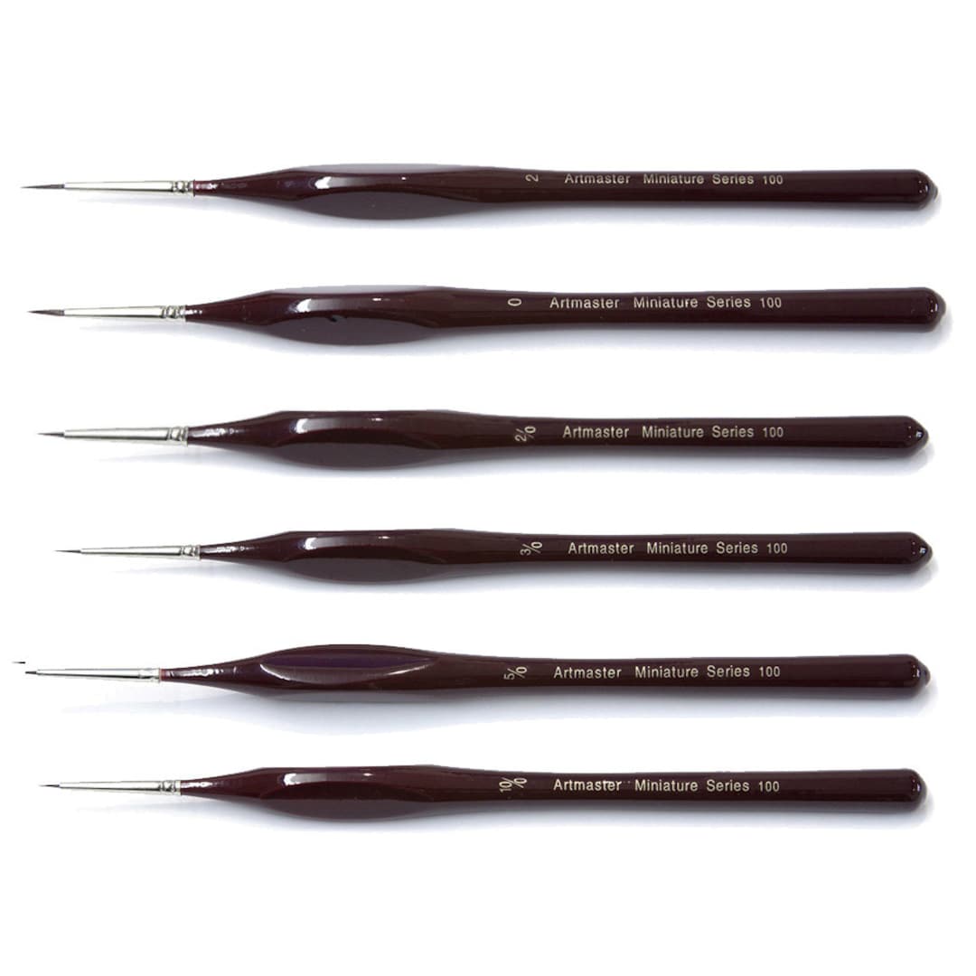 Artmaster Fine Detail Miniature & Model Painters Series 100 Paint Brush ...