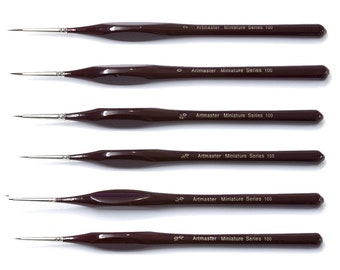 Artmaster Fine Detail Miniature & Model Painters Series 100 Paint Brush Set of 6