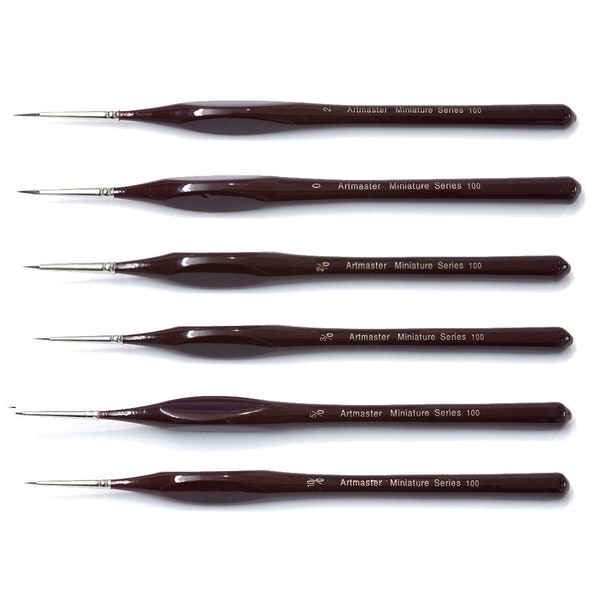 Artmaster Fine Detail Miniature & Model Painters Series 100 Paint Brush Set of 6