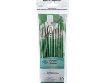 Royal & Langnickel White Taklon Assorted Paint Brush Sets