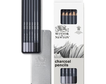 Lot de 6 crayons charbon Winsor & Newton Studio Collection