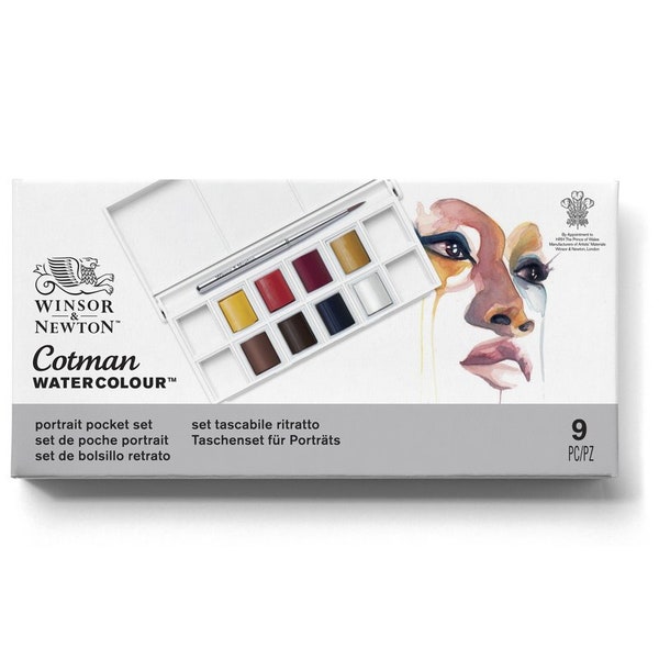 Winsor & Newton Cotman Watercolour Portrait Colours Pocket Box Paint Set
