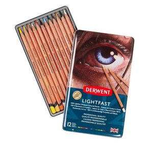 Derwent Lightfast Professional Colour Pencil Tin Set van 12