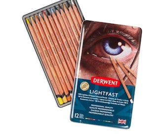 Derwent Lightfast Professional Colour Pencil Tin Set of 12