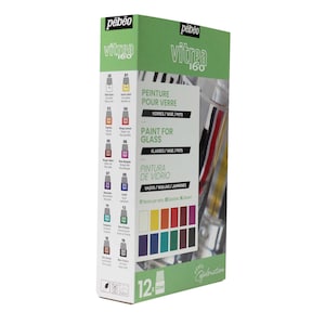 Pebeo Vitrea 160 Glass Paint Exploration Set 12 x 20ml