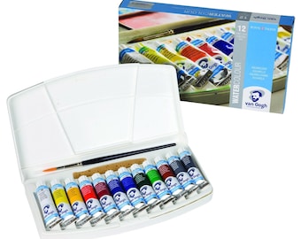 Van Gogh Artists Quality Watercolour 12 x 10ml Tube Set in Plastic Box