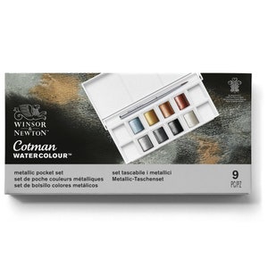 Winsor & Newton Cotman Watercolour Metallic Pocket Set