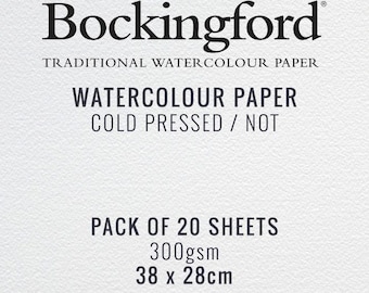 Bockingford Cold Pressed Watercolour Paper, 300gsm (20 Sheets)