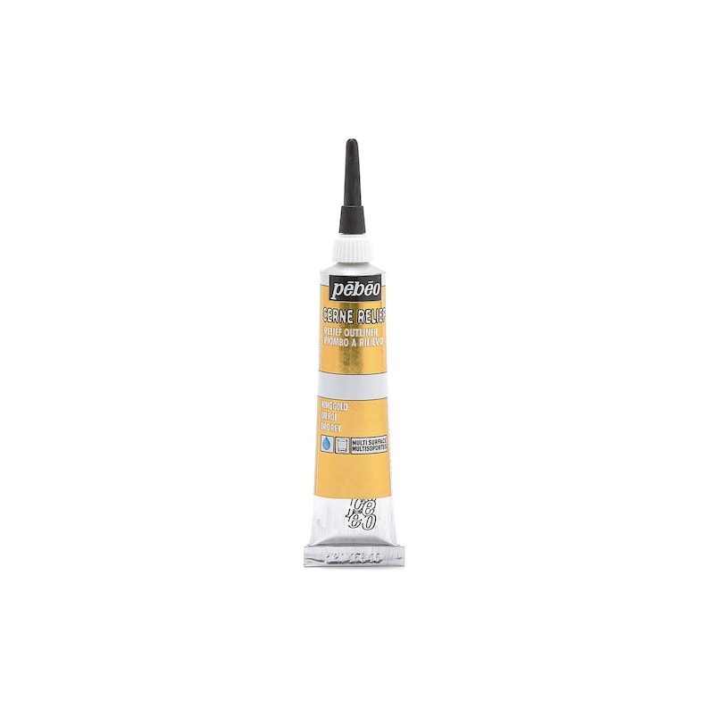 Pebeo Cerne Relief Glass & Ceramic 3D Outliner with Nozzle 20ml, Assorted Colours image 2