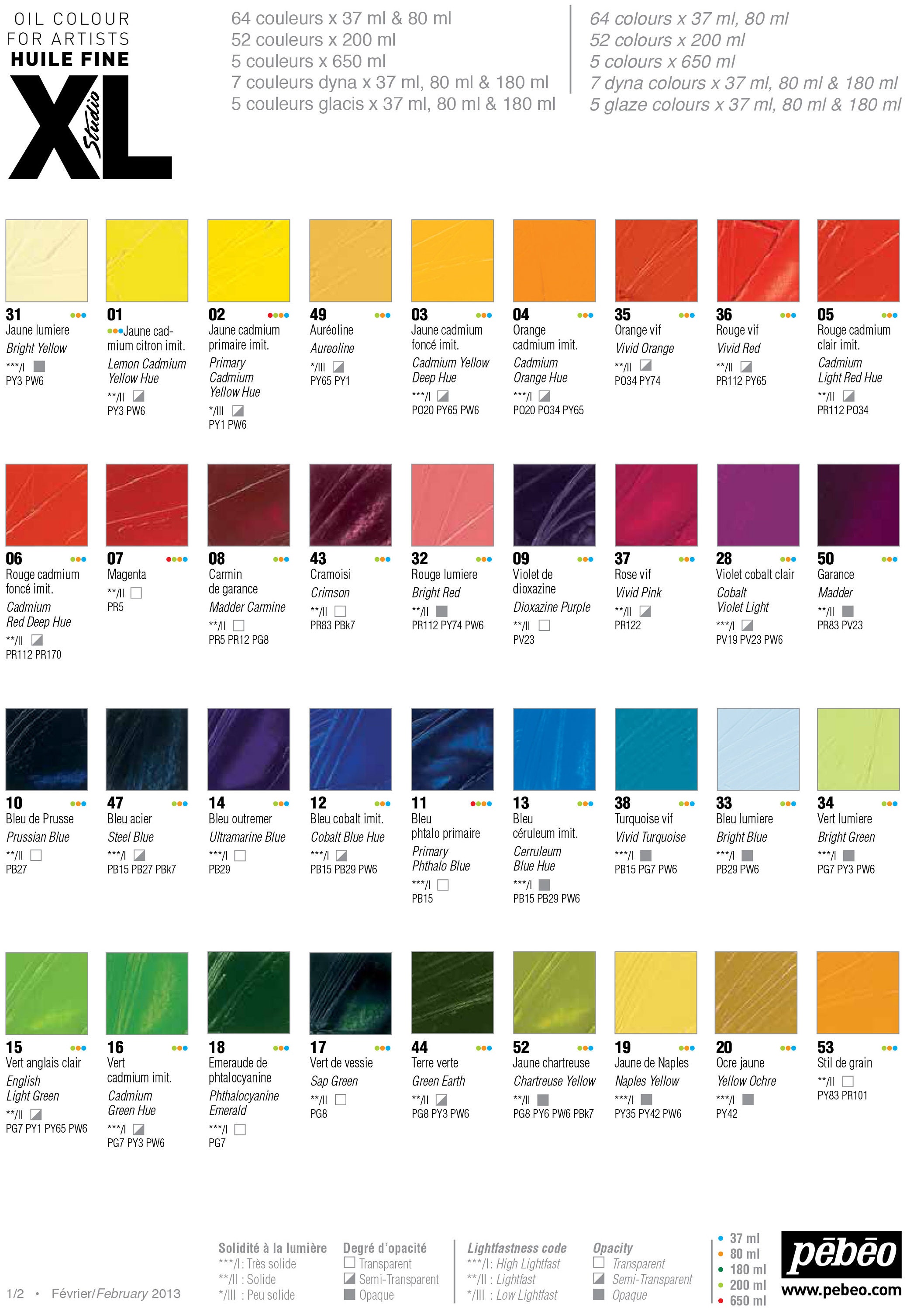 Pebeo Studio XL Oil Paint 37ml Tubes in 64 Colours Etsy UK