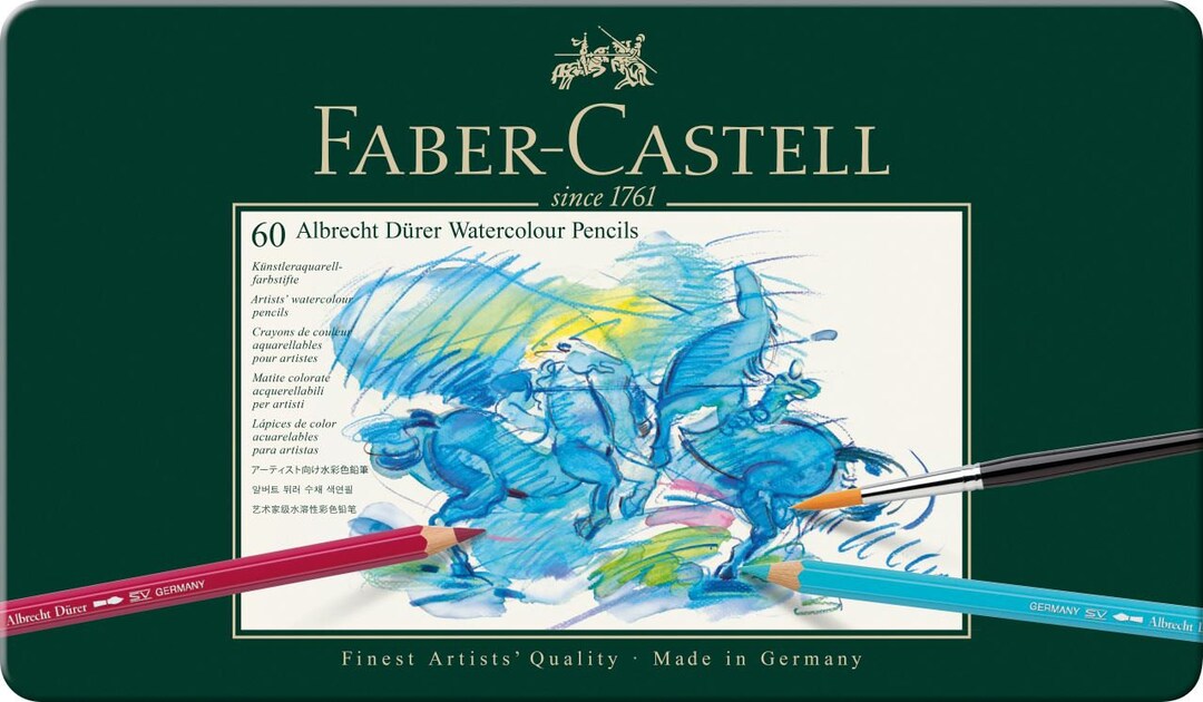 Faber-Castell Albrecht Dürer 水彩色鉛筆 60本 Faber-castell Albrecht Durer Watercolour Pencils 60 Tin - Etsy