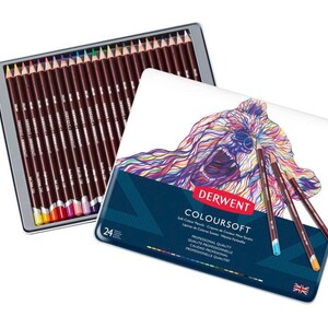 Derwent Coloursoft-potloden, 24 blikken