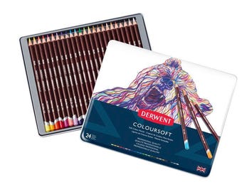 Derwent Coloursoft Pencils 24 Tin