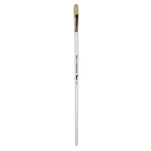 May include: A white filbert brush with a long, white handle. The brush is labelled "R447 6 Filbert Brush" and "Teal" on the handle.