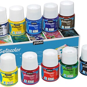 Pebeo Setacolor Opaque Fabric Paint Assorted Colour Set 10 x 45ml