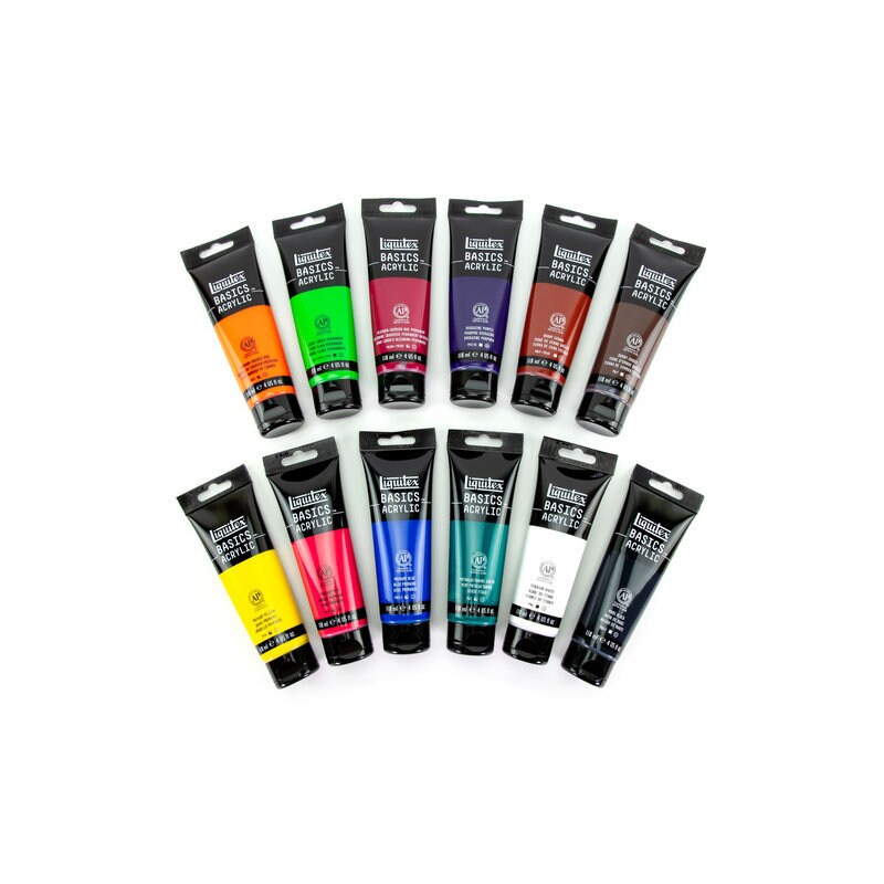 12 Color Iridescent Acrylic Paint, 75ml Tubes - Luminescent Color