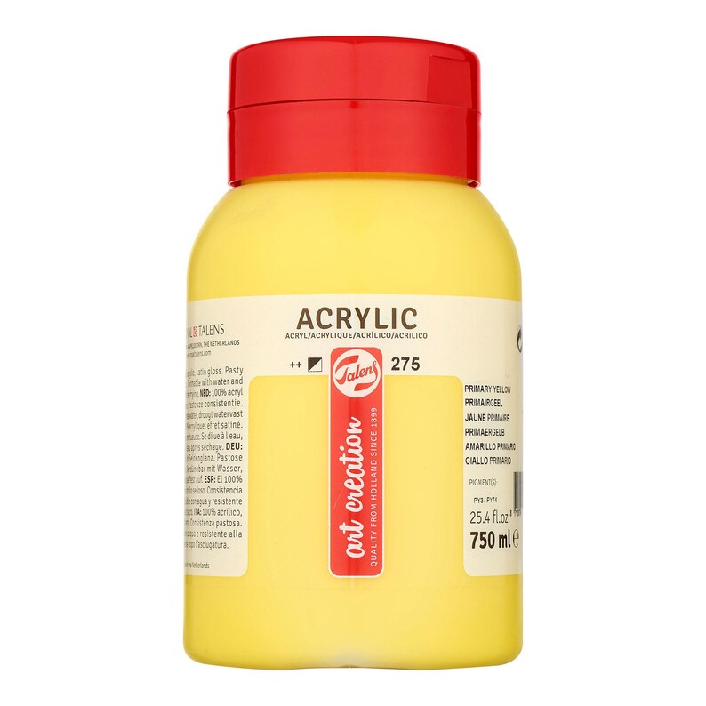 Talens Art Creation Acrylic Paint 750ml Primary Yellow
