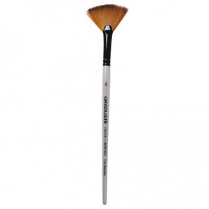Daler-Rowney Graduate Pennello A Ventaglio N°4, Setole Sintetiche Morbide Per Acrilico, Olio E Acquerello