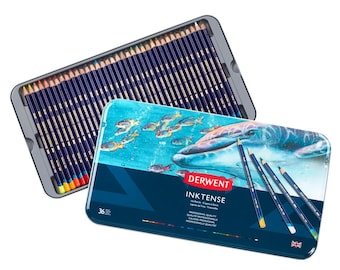 Derwent Inktense Professional Permanent Watercolour Pencils 36 Tin