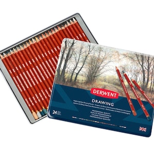 Derwent Drawing Pencils 24 Tin