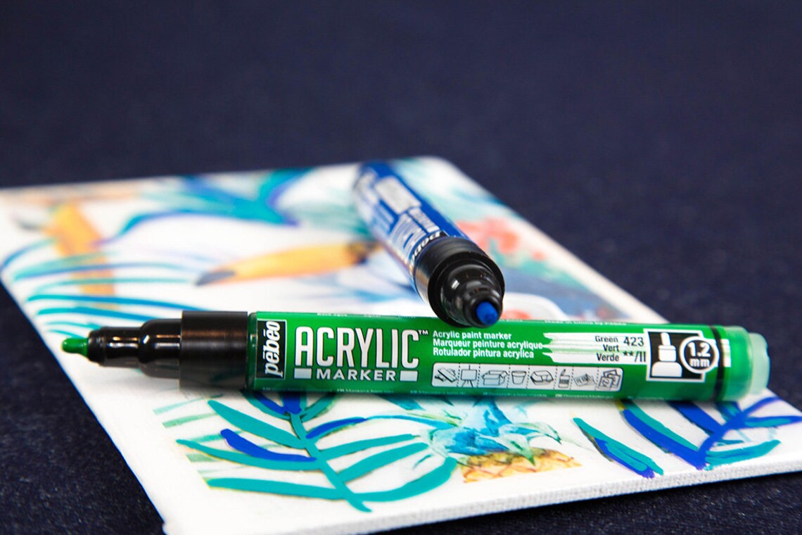 Pebeo Acrylic Paint Markers Available in 0.7mm 1.2mm 4mm Etsy