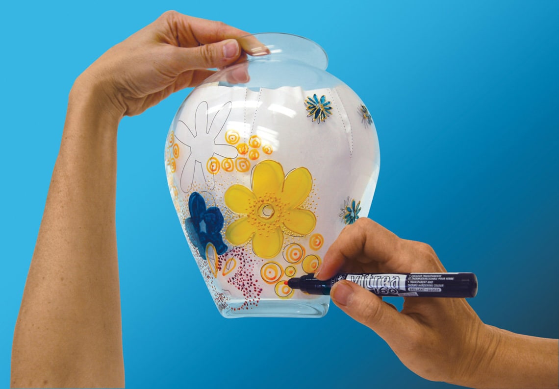 Pebeo Vitrea 160 Oven Bake Permanent Glass Paint Marker Pens Etsy UK