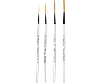 Studio 22 Titanium F Series Watercolour Rigger Paint Brush Set of 4