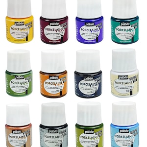 Pebeo PORCELAINE 150 Oven Fix Permanent Ceramic Paint 45ml Pots