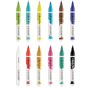 Ecoline Brush Pen Set Pastels Watercolour Brush Pens Set of 5 