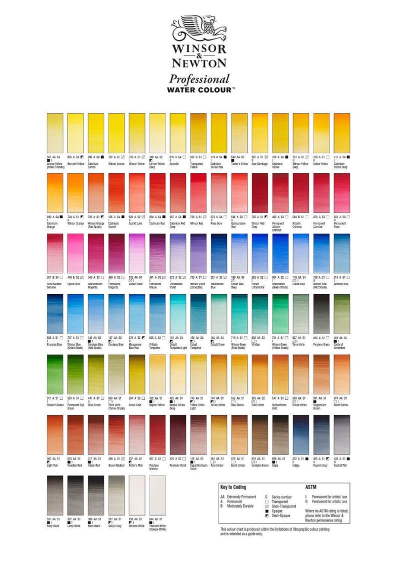 Winsor & Newton Artists Professional Water Colour Paint 5ml Series 2 Colours image 2