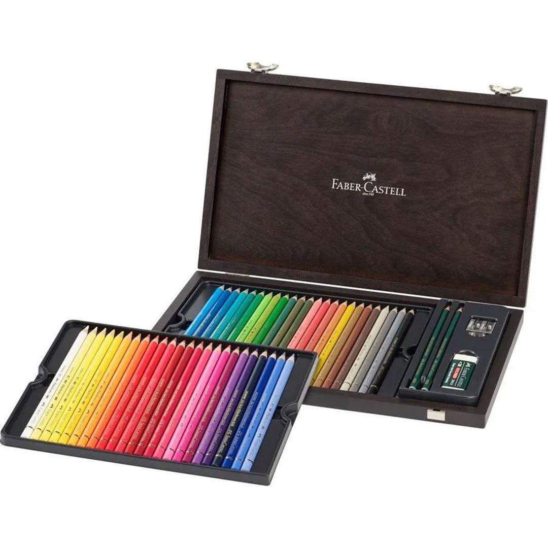 Faber-Castell Polychromos Pastel 48色セット Faber-castell Polychromos Colour Pencils Wooden Box 48 Set