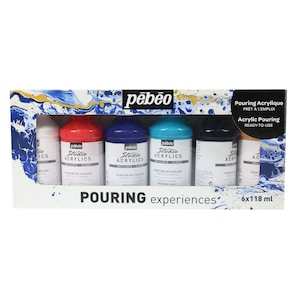 Pebeo Pouring Experiences acrylverfset 6 x 118 ml