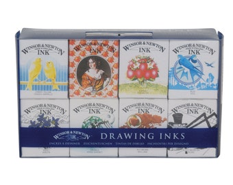 Winsor & Newton Drawing Inks 14ml Set of 8 Colours The 'Henry Collection' Set