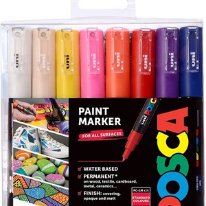 Uni POSCA PC-1M Paint Markers Standard Colours Set of 16