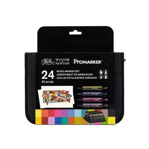 Winsor & Newton Mixed Marker Wallet Set of 24