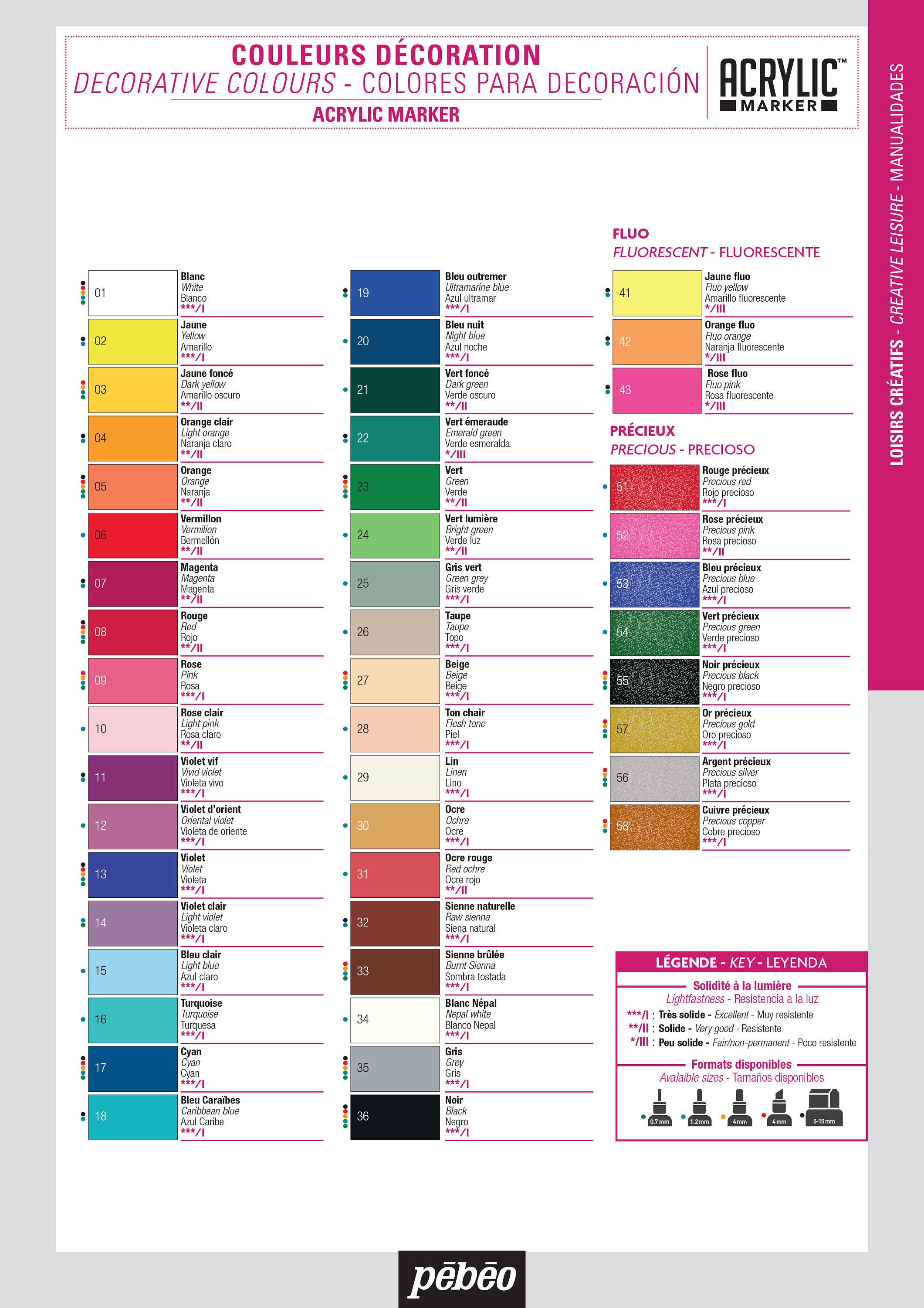 Pebeo Acrylic Paint Markers Available in 0.7mm 1.2mm 4mm Etsy UK