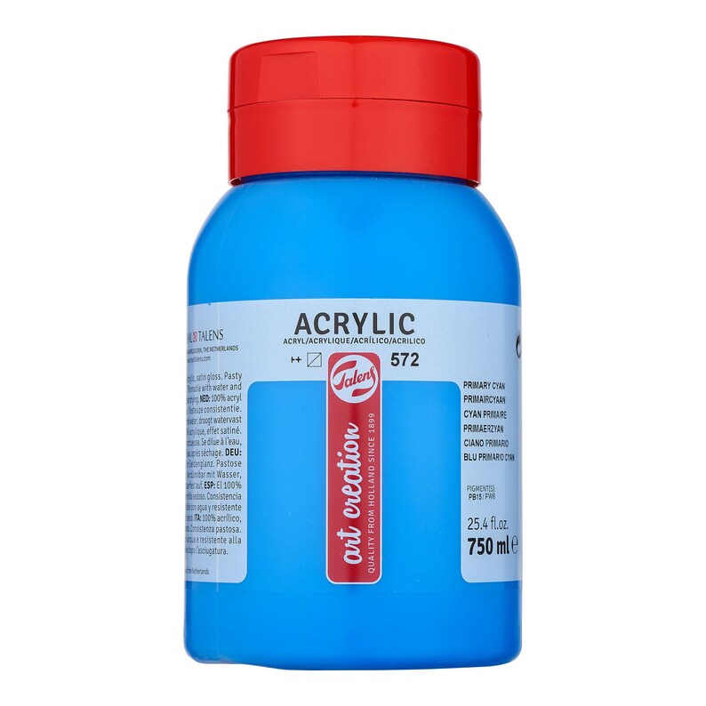 Talens Art Creation Acrylic Paint 750ml Primary Cyan