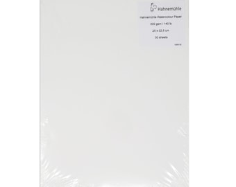 Hahnemuhle Watercolour Paper 300gsm 32.5 x 25 cm (Pack of 30 Sheets)
