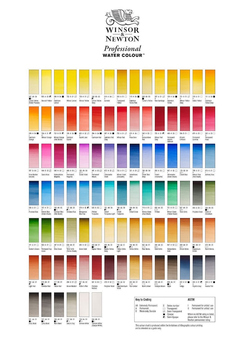 Winsor & Newton Artists Professional Water Colour Paint 5ml Series 4 Colours image 2
