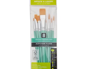 Pebeo Liquid Acrylic Synthetic Assorted Paint Brush Sets