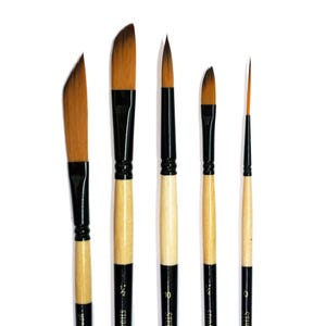Studio 22 Effects Sword, Dagger, Rigger & Round Paint Brush Set of 5
