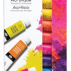 Royal & Langnickel Acrylic Paint Neon Colours Set 12 x 12ml
