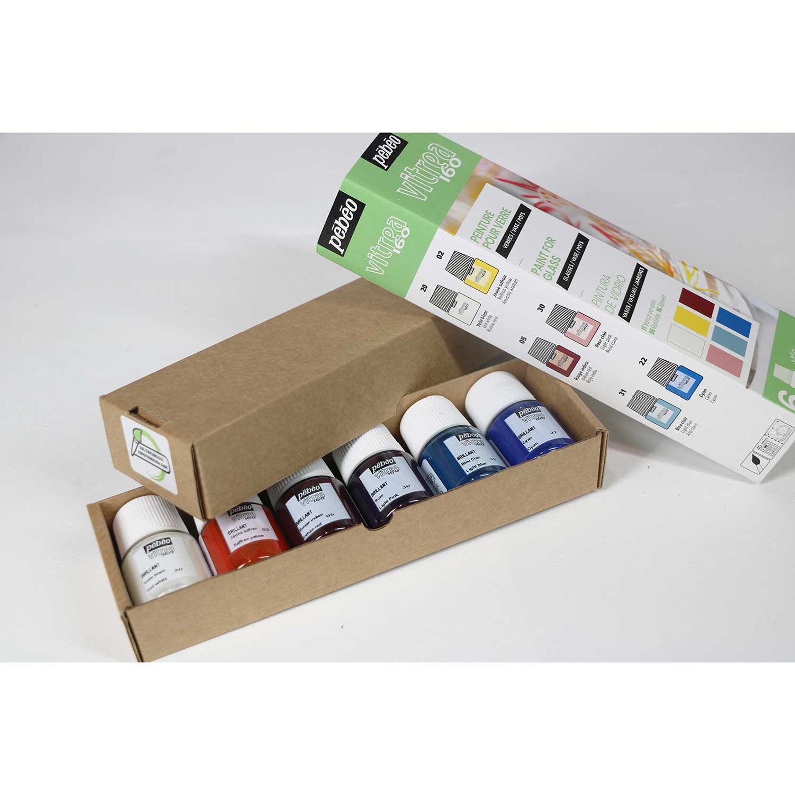 Pebeo Vitrea 160 Glass Paint Initiation Set 1 6 X 20ml Etsy