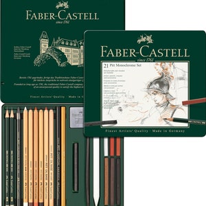 Faber-Castell Pitt Monochrome Pencils Tin 21pc