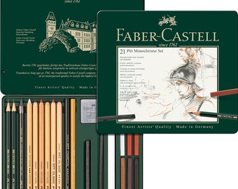 Faber-Castell Pitt Monochrome Pencils Tin 21pc