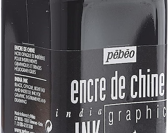 Pebeo Black Graphic Indian Drawing Ink 250ml