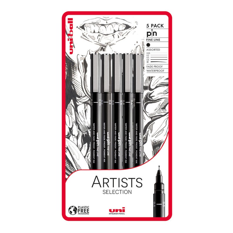 Uni-Ball Pin Artists Selection Ranking TOP3 Fine 5 of Set Pen Very popular Drawing
