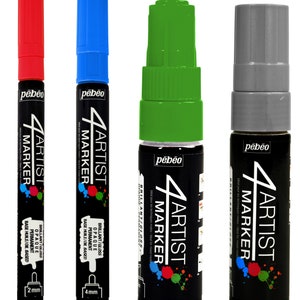 Pebeo 4Artist Glossy Oil Based Paint Markers in Assorted Sizes & Colours