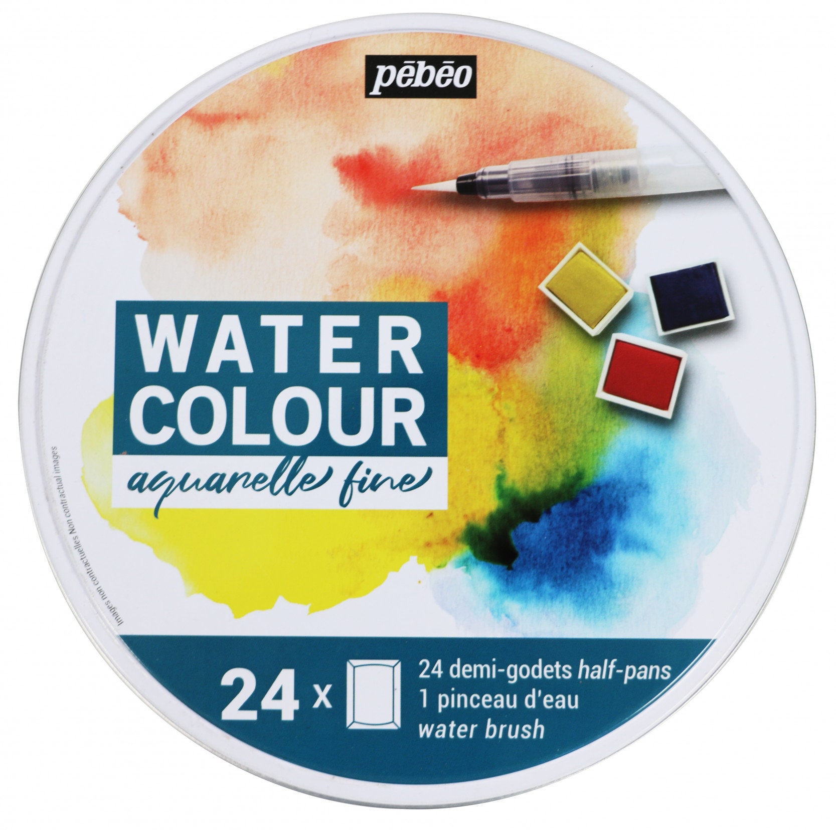 15 Half Pan Empty Watercolor Palette Tin, 3.75x2.25, Perfect for