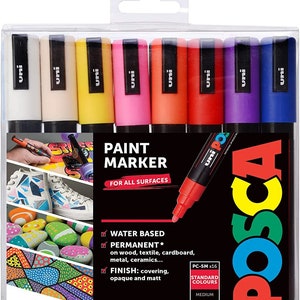 Uni POSCA PC-5M Paint Markers Standard Colours Set of 16